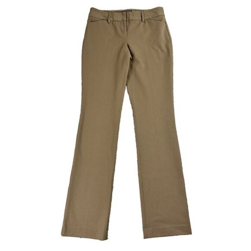 Express Editor Dress Pants Women's Tan Beige Khaki Low Rise Size 00R
